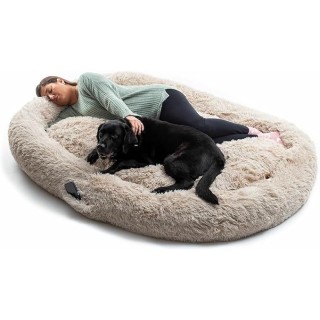 Innovagoods Cama Extragrande para Mascotas y Humanos - Bolsillo Lateral - Antideslizante - Facil Limpieza - Poliester - Ergonomi