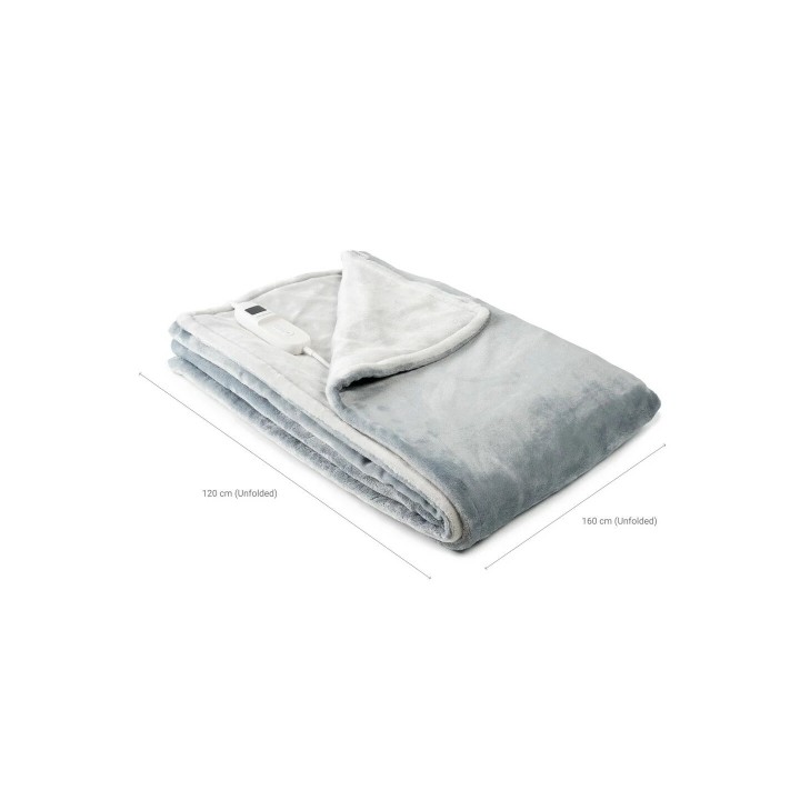 Innovagoods Elakef Manta Electrica - 160W - Cable 235cm - Temperatura Regulable - Temporizador - Apagado Automatico - Calentamie