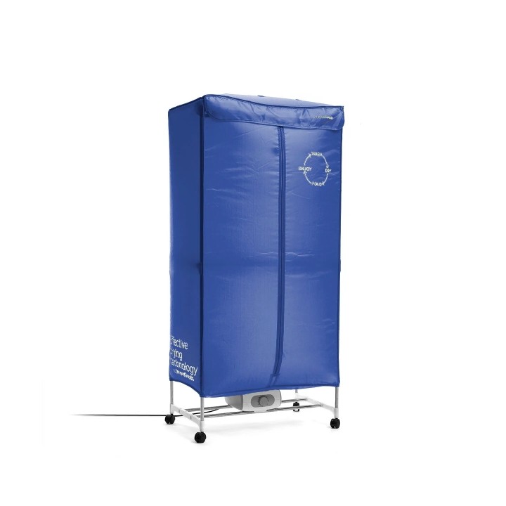 Innovagoods Dupledry Blue Secadora Electrica Portatil de 2 Alturas - 1200W - Capacidad 15kg - Cable 140cm - Temperatura hasta 70