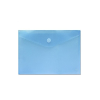 Sobre Portadocumentos A4 - Cierre de Velcro - Fabricado en Polipropileno - Medidas 325x230mm - Azul Transparente