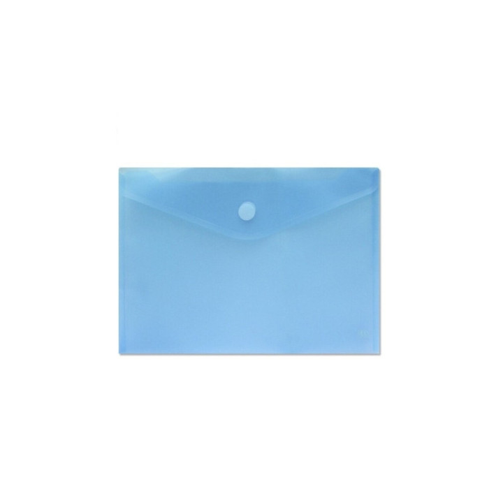 Sobre Portadocumentos A4 - Cierre de Velcro - Fabricado en Polipropileno - Medidas 325x230mm - Azul Transparente