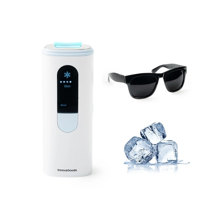 Innovagoods Kulepil Depiladora de Luz Pulsada - Funcion Frio - Incluye Accesorios - Apagado Automatico - Cable 150cm - Gafas de