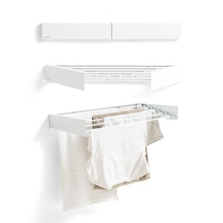 Innovagoods Dryva 80 Tendedero de Pared Extensible - Retractil - Incluye Accesorios de Montaje - Plegable - Resistente a la Corr