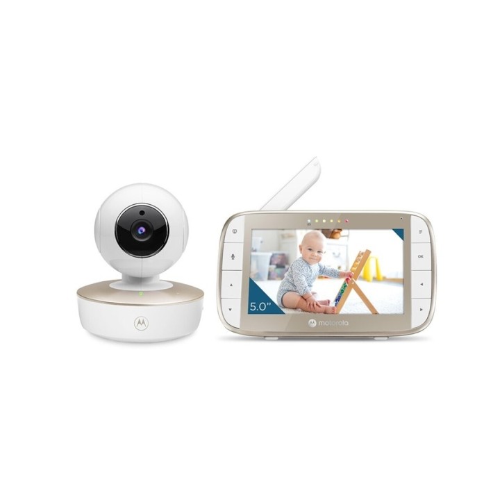 Motorola Nursery VM50G Vigilabebes con Camara - Vision Nocturna - Comunicacion Bidireccional - Pantalla 5" - Sensor de Temperatu