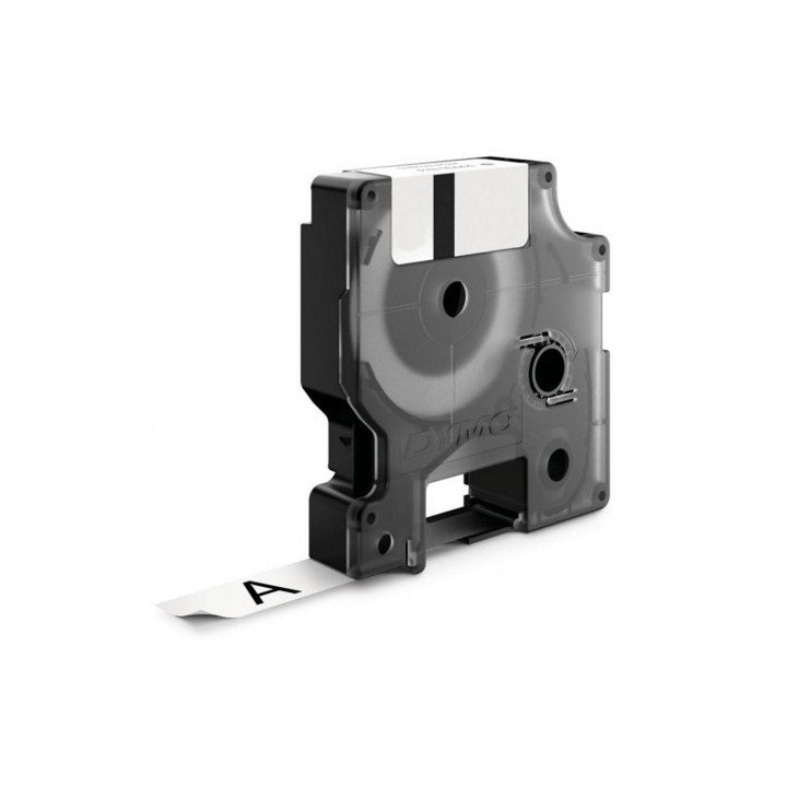 CINTA ROTULADORA RHINOPRO VINILO NEGRO/BLANCO 19MM DYMO 018445