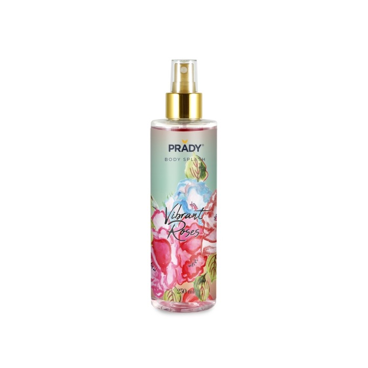 Prady Body Splash Vibrant Roses - Frasco de 250 ml - Spray Pulverizador