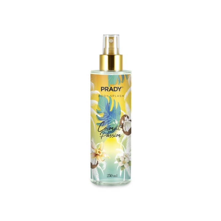 Prady Body Splash Coconut Passion - Frasco de 250 ml - Spray Pulverizador