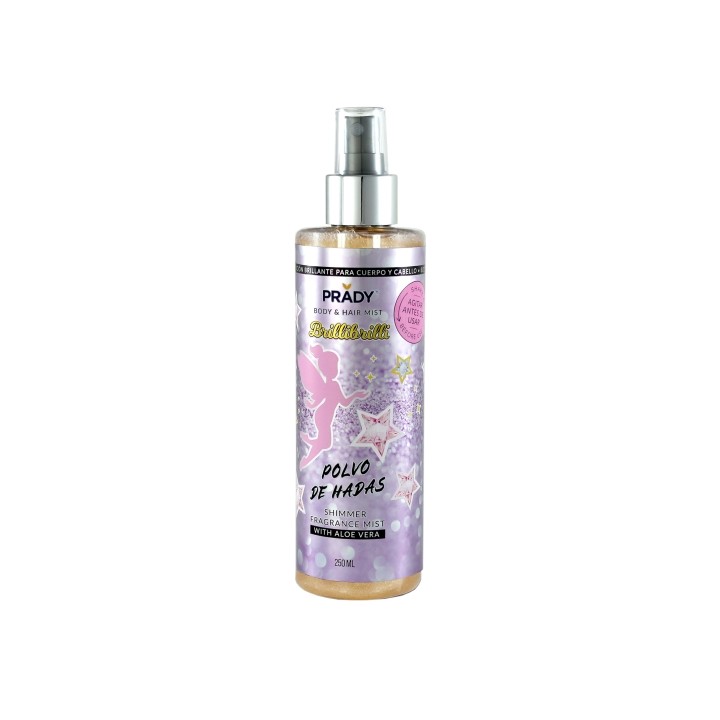 Prady Brilli Brilli Body & Hair Mist Polvo de Hadas - Frasco de 250 ml - Spray Pulverizador