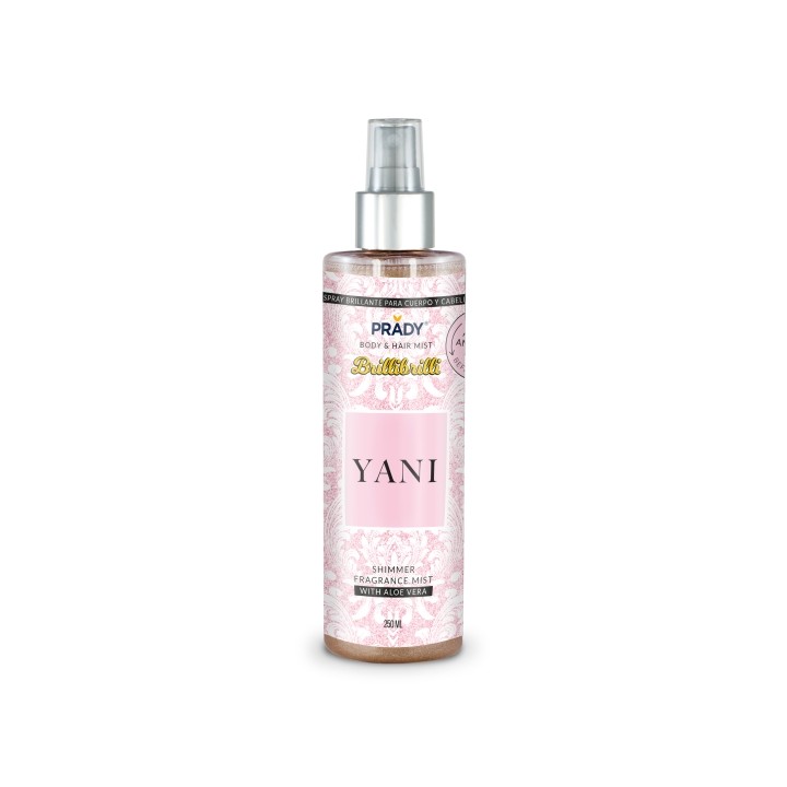 Prady Brilli Brilli Body & Hair Mist Yani - Frasco de 250 ml - Spray Pulverizador