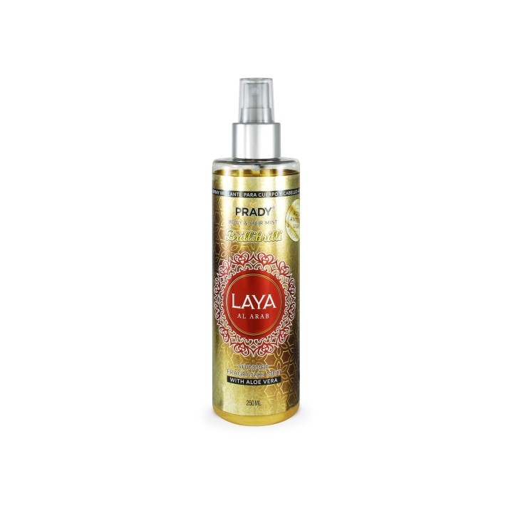 Prady Brilli Brilli Body & Hair Mist Laya Al Arab - Frasco de 250 ml - Spray Pulverizador