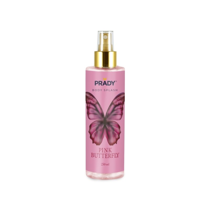 Prady Body Splash Pink Butterfly - Frasco de 250 ml - Spray Pulverizador