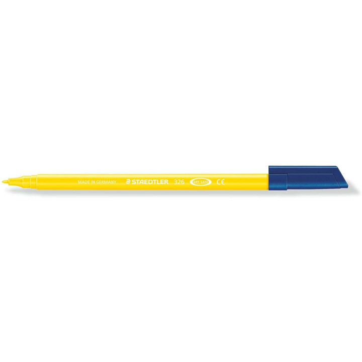 Staedtler Noris 326 Rotulador de Punta Fina - Trazo 1mm Aprox - Tina Base de Agua - Color Amarillo