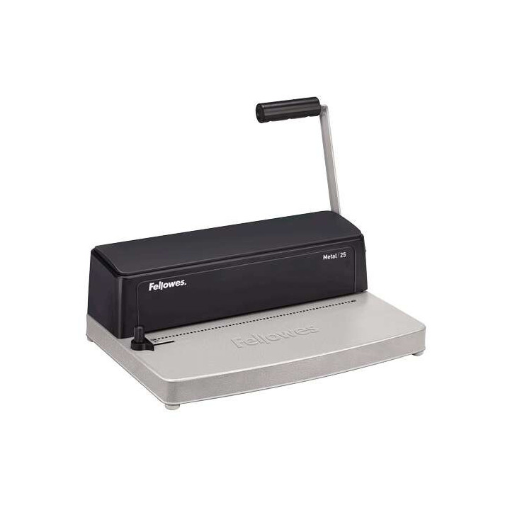 Fellowes Metal 25 Encuadernadora Manual A4 de Espiral Metalico - Perfora hasta 10 Hojas - Encuaderna hasta 450 Hojas