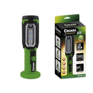 Cegasa Profesional Linterna LED - 3 Paneles LED y Frontal - 3 Modos de Iluminacion - Funciona con 3 Pilas AAA (No Incluidas) -