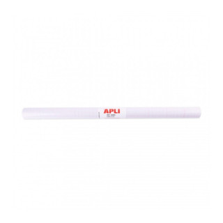 Apli Rollo de Polipropileno Transparente 3x0.50m 50 micras - Adhesivo Reposicionable - Sistema Easy Peel - Cuadricula de Precis