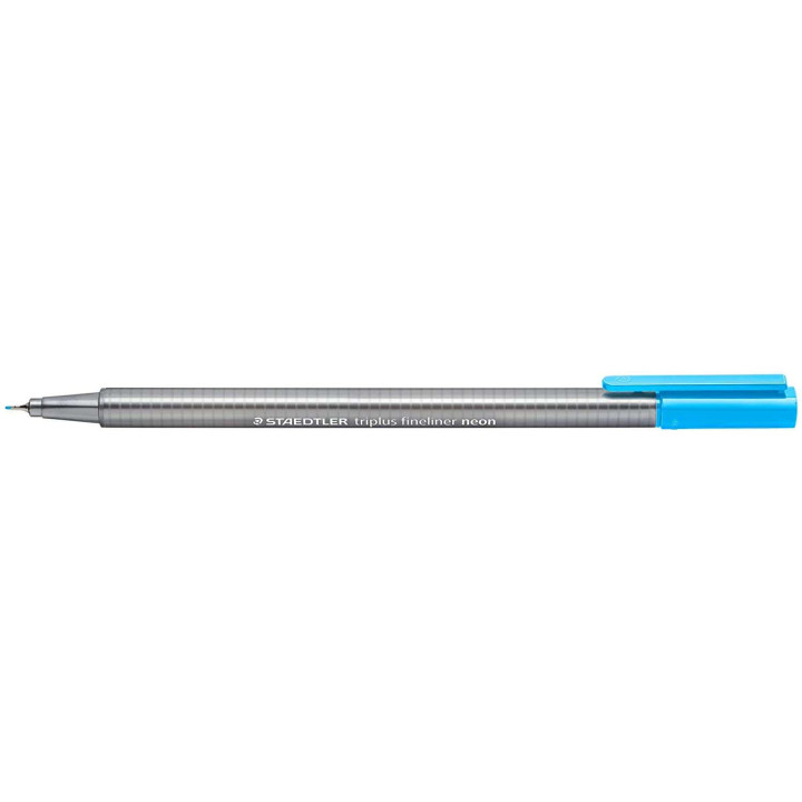 Staedtler Triplus Fineliner 334 Rotulador de Punta Fina - Trazo de 0.3mm - Tinta Base de Agua - Color Azul Neon