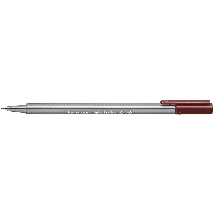 Staedtler Triplus Fineliner 334 Rotulador de Punta Fina - Trazo de 0.3mm - Tinta Base de Agua - Color Marron Chocolate
