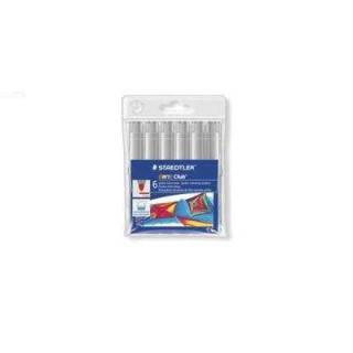 Staedtler Noris Watercolour 340 Pack de 6 Rotuladores de Gran Tamaño - Trazo 3mm Aprox - Lavable Facilmente - Tinta Base de Ag