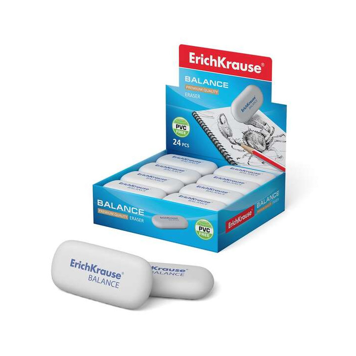 Erichkrause Balance Borrador de Dureza Media - Fabricado de Caucho Termoplastico Hipoalergenico - Ecologico y Moderno - Libre d