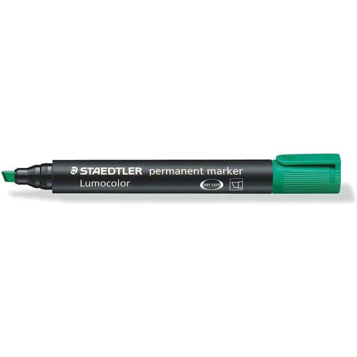 Staedtler Lumocolor 350 Rotulador Permanente - Punta Biselada 2-5mm aprox. - Tinta Base de Alcohol - Secado Rapido - Color Verd