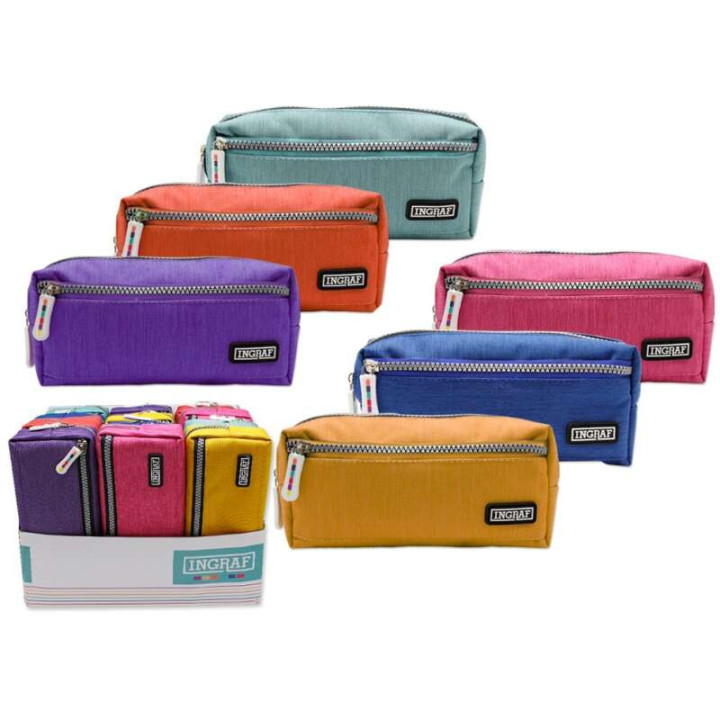 Ingraf Mediterraneo Portatodo Plano - Diseño Elegante - Material Resistente - Cierre Seguro - Ideal para Viajes y Uso Diario -