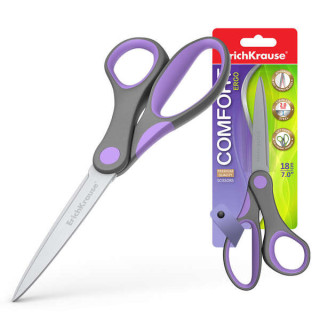 Erichkrause Tijeras Comfort - Cuchillas de Acero Inoxidable - Afilado Doble Avanzado - Resistente a La Corrosion - Mangos Ergon