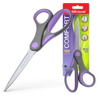 Erichkrause Tijeras Comfort - Cuchillas de Acero Inoxidable - Afilado Doble Avanzado - Resistente a La Corrosion - Mangos Ergon