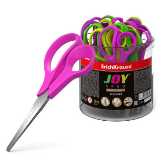 Erichkrause Tijeras Joy Ergo - Cuchillas de Acero Inoxidable - Extremos Redondeados - Resistente a La Corrosion - Mangos Ergono