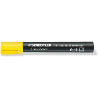 Staedtler Lumocolor 352 Rotulador Permanente - Punta Redonda - Trazo 2mm Aprox - Capuchon con Clip - Secado Rapido - Color Amar