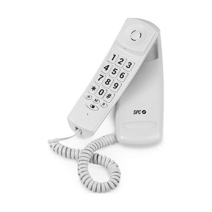SPC Original Lite 2 Telefono Fijo - sin Pilas - sin Conexion a la Luz - Indicador Luminoso - 10 Memorias Indirectas - Compacto