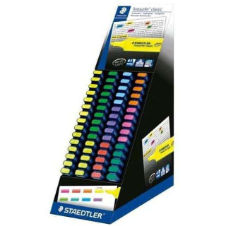 Staedtler Textsurfer Classic 364 Expositor de 60 Marcadores Fluorescentes - Punta Biselada 1 - 5 mm Aprox - Secado Rapido - Col