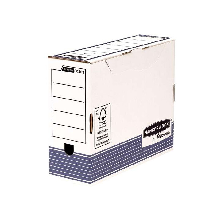Fellowes Bankers Box Caja de Archivo Definitivo 100mm A4 - Montaje Automatico Fastfold - Carton Reciclado Certificacion FSC
