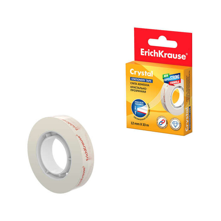 Erichkrause Crystal Cinta Adhesiva 12mmx33m - Transparente
