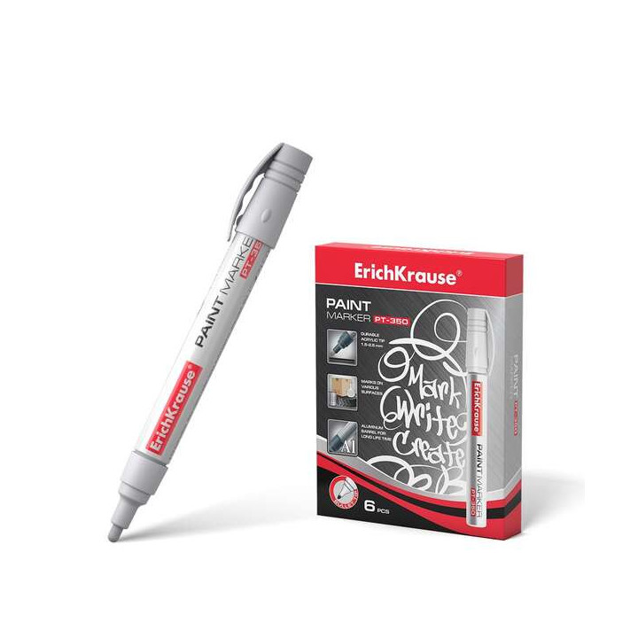 Erichkrause Marcador de Pintura Pt-350 - Sistema de Suministro de Tinta de Valvula - Cuerpo de Aluminio Resistente - Punta en F