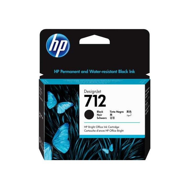 HP 712XL Negro Cartucho de Tinta Original - 3ED71A
