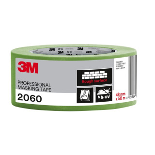 3M Cinta de Enmascarar Profesional para Superficies Rugosas - 48mm x 50m - Color Verde