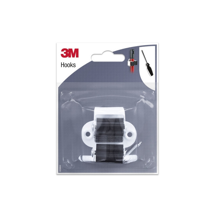 3M Gancho con Tornillos para Escoba - Formato M - Color Blanco