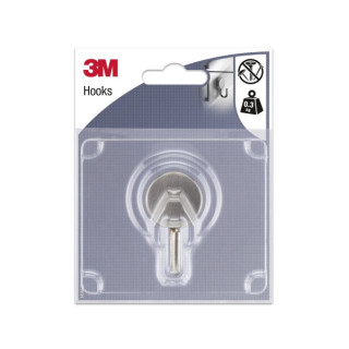 3M Gancho Magnetico de Metal - Soporta hasta 0.3kg - Color Gris/Titanio