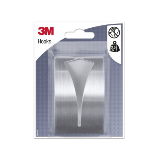 3M Gancho Adhesivo Metalico - Soporta hasta 3kg - Color Gris/Titanio