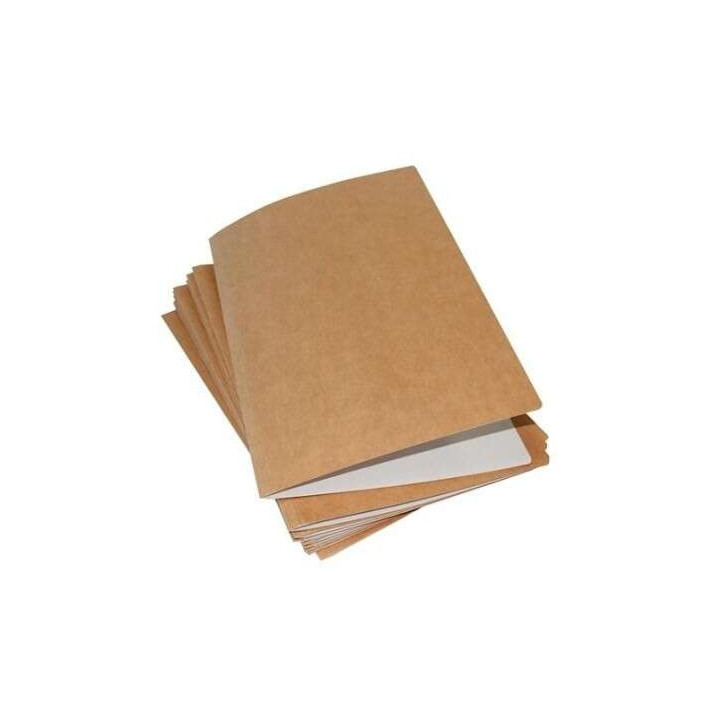 Mariola Pack de 50 Subcarpetas Kraft- Blanco 220gr - Formato Folio - Ranura para Fastener - Color Marron/Blanco