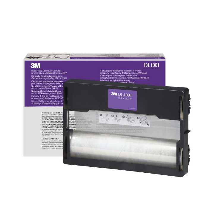 3M Cartucho de Repuesto de Plastificadora Doble - Proteccion Eficaz - 30 Metros - Facil de Instalar - Color Negro