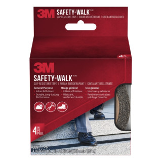 3M Safety-Walk Cinta Adhesiva Antideslizante - Uso en Interior y Exterior - 101mm x 4.57m - Color Negro