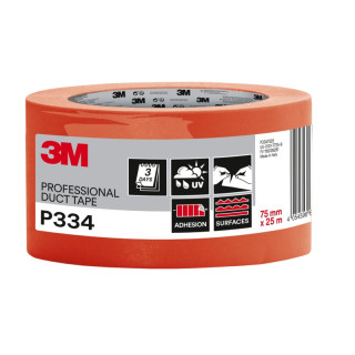 3M Cinta Adhesiva Americana - 75mm x 25m - Alta Adherencia - Color Naranja