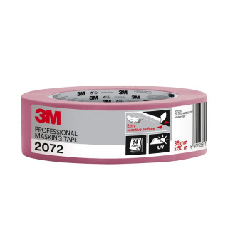 3M Cinta de Enmascarar - 36mm x 50m - Color Rosa