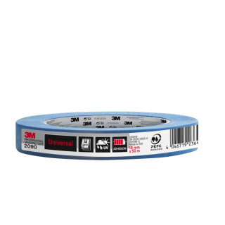 3M Cinta de Enmascarar Profesional - Multisuperficie - 18mm x 50m - 100% PEFC - Color Azul