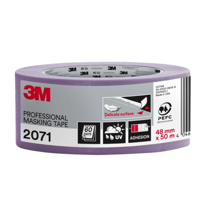 3M Cinta de Enmascarar para Superficies Delicadas - 48mm x 50m - Color Lavanda