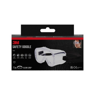 3M Classic Gafas de Seguridad - Ventilacion Indirecta - Lente Incolora - Uso Compatible con Gafas Graduadas - Goma Ajustable -
