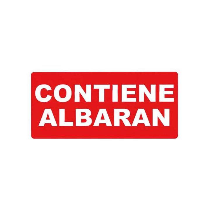 Apli Rollo de 200 Etiquetas Permanentes - Contiene Albaran - Color Rojo