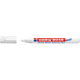 Edding 8046 Rotulador Permanente Industrial - Punta Redonda 1-3mm - Tinta Opaca - Resistente al Desgaste