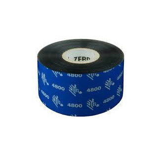Zebra 4800 Pack de 12 Cintas de Transferencia Termica Original Negro - Resina - Ancho 40mm